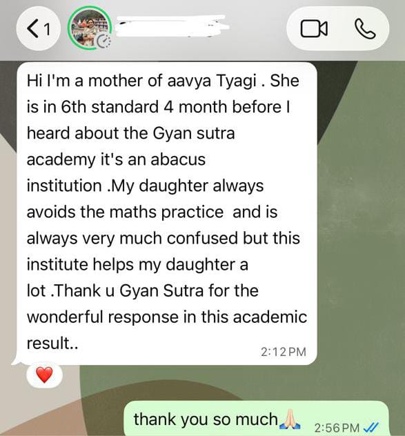 Parent WhatsApp feedback 1